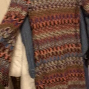Boutique Boho Hippie Long Tunic in Multi ZigZag